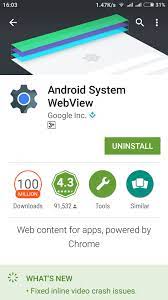 Many versions will show android system webview as disabled on default as its best for the device. What Is The Use Of Android System Webview Android Enthusiasts Stack Exchange