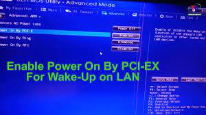 Asus H81m D Enable Wake On Lan And Pxe Boot Boot On Lan Configure Bi Wake Enabling Power Loss