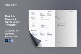 Let science help you create the perfect resume and cover letter. First Job Resume Cover Letter Template By Wro Resume Thehungryjpeg Com