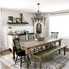 Baldwin Park Power Loomed Ivory Black Area Rug Reviews Joss Main Farmhouse Style Dining Room Farmhouse Dining Rooms Decor Modern Farmhouse Dining