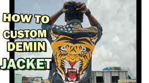 How To Custom Paint A Denim Jacket By Mohammad Sameer India Youtube Caliber india women denim jacket, size: youtube