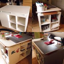 Das Ist Mein Zuschneidetisch Aus 3 Kleinen Kallax Regalen Und Einer Tischplatte Kallax Regal Nahtisch Einrichtung