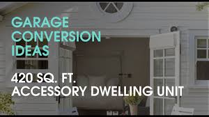 These clever garage conversion ideas will help you add space to your home and increase the value of your property. Garage Conversion Ideas Floor Plan Layout Design For A 420 Sq Ft Adu Accessory Dwelling Unit Youtube