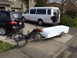 A Collapsable Coroplast Camper Bicycle Camping Bike Camping Bicycle Trailer