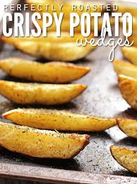 Crispy Baked Potato Wedges Recipe Don T Waste The Crumbs Recipe Crispy Potato Wedges Recipes Crispy Potatoes