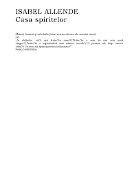 Care este semnificatia orelor fixe? Casa Spiritelor Isabel Allende By Laura Issuu