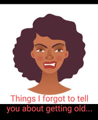 A FEW THINGS I FORGOT TO TELL YOU ABOUT GETTING OLD" *Hot flashes in the  winter time are my own "private summer". *I really wouldn't give a "baked  bean" to watch Netflix.
