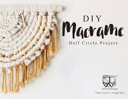In this tutorial you will learn how to create trendy bohemian wall hanging. Half Circle Macrame Project Class Video Instructions And Etsy Macrame Projects Macrame Half Circle