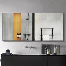 With a little creativity, effort and gumption, you can spruce up your bathroom mirror to turn it into something fun, beautiful, creative, eccentric or just make it your. Neu Type 71 In X 31 In Oversized Modern Rectangle Metal Framed Bathroom Vanity Mirror Jj00946aaf The Home Depot