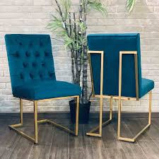 These dining chairs will add modern elegance to any dining room. Ella Dining Chair Gold Casa Lusso Furniture Uae