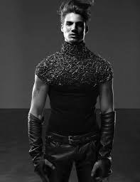 Safety Pin Collar And Leather Gloves Futuristic Avant Garde Couture For Men Pinned By Rokstarroad Com Futuristic Fashion Mens Fashion Avant Garde Fashion