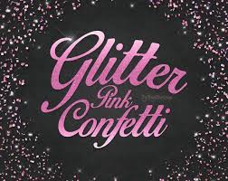 Download Digital Glitter Pink Overlay Clip Art Pink Confetti Overlays Instant Download Clipart Pink Frames With Shine Valentines Day Pink Glitter Confetti Overlay