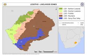 Maps maps faq map room guide world africa americas asia australia/pacific europe middle east polar/oceans russia/republics u.s. Lesotho Livelihood Zone Map Tue 2011 12 06 Famine Early Warning Systems Network