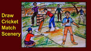 I think there's been a lot of draws in women's test cricket so it's definitely something. How To Draw Cricket Match Scenery Cricket Ground With Players Step By Step Youtube