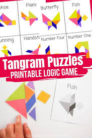 Using the shadow cards should make the game much harder for young children. Printable Tangram Puzzles Sugar Spice And Glitter