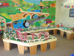 The Birthday Party Room Wooden Toy Train Wooden Train Table Wooden Train