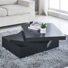 Black Square Coffee Table Rotating Contemporary Modern Living Room Furniture New Ww Coffee Table Black Square Coffee Table Contemporary Living Room Furniture
