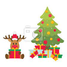 Dessins animés traditionnels des chansons de noël, des contes de noël, profitez de 21 minutes de productions de noël sans interruption une illustration réalisée en partenariat avec le site pour enfants coukibouki pour l'animation du dessin animé le sapin de noël. Cerf De Noel Dessin Anime Avec Cadeau Et Sapin Peintures Murales Tableaux Noel Joyeux Santa Myloview Fr