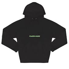 Black And Neon Green Hoodie Black Belly Logo Hoodie Neon Green Puff