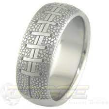 Football Sports Wedding Ring White Gold Sapphire Engagement Rings Titanium Wedding Band Mens