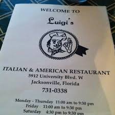 Luigi S Italian Restaurant Italian Restaurant In Jacksonville