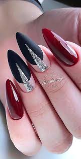 Red And Black Acrylic Nail Ideas 30 Best Nail Colors And Acrylic Nails Design Pictures Page 24 Of 30 Lady Ideas Nail Colors Nail Designs Black Acrylic Nail Designs