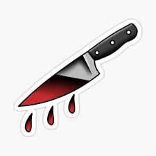 These blood splatter brushes can definitely turn cute and nice designs into horrific and bloody artworks. Bloody Knife Stickers Redbubble