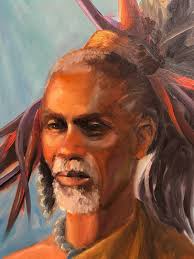 Stunning Oil Painting Portrait of Native Man by California Artist Kathi  Colman