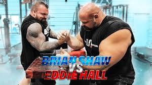 BRIAN SHAW VS. EDDIE HALL ARM WRESTLING **CRACKED HIS ARM**