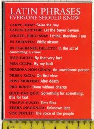 Latin Phrases Latin Phrases Latin Quotes Words