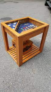 End Table Shadow Box Coin Holded Hat Box Diy Shadow Box Military Shadow Box Shadow Box