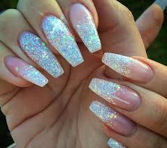 Tumblr Black And Clear Nails Silver Glitter Acrylic Nails Tumblr Prom Nails Festival Nails Acrylic Nail Designs