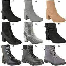 Shop women's comfortable casual shoes in a range of colour options & our extended sizes range from 2 to 9. Womens Ladies Ankle High Boots Low Block Heel Flat Smart Casual Shoes Size New Ebay