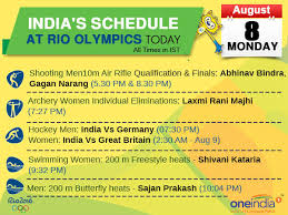 Get latest rio olympics news, videos, photos, squads, competitions, tour results, stats and live blog of the 2016 rio olympics game. Rio Olympics 2016 Day 4 August 8 India S Schedule In Brazil Mykhel