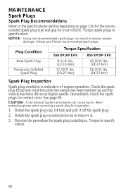 Maintenance Spark Plugs Spark Plug Recommendations