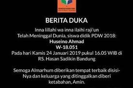 Berikut ini adalah beberapa contoh kata sambutan keluarga meninggal kata sambutan orang meninggal dunia terbaru kata sambutan takziah dari tuan rumah. Huseino Siswa Pendidikan Dasar Wanadri 2018 Meninggal Dunia Ayo Bandung