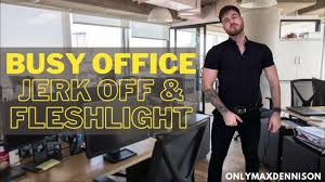 Guy jerks off in office