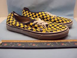 Black And Gold Checkered Vans Vans Off The Wall Canvas Yellow Black Checkerboard Mens Skateboarding Shoes 11 5 Vans Skateboarding Dress Shoes Men Vans Classic Slip On Sneaker Shoes