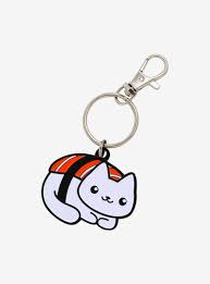Sushi Cat Key Chain Keychain Cat Keychain Sushi Cat