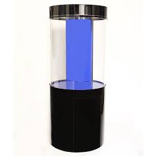To calculate cubic feet for a round tank, multiply the square of the radius by the depth by 3.1417. Pro Clear Cylinder Aquarium Model 125 In Black Aquarium Supplies At Liveaquaria