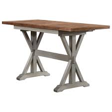 Sturdy and stylish, the hillsdale park avenue dining set is a fabulous addition to your home. Barnwell Counter Height Trestle Dining Table With Two 10 Leaves Sadler S Home Furnishings Pub Tables