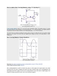 Figure shows the circuit diagram of inverting comparator used as zero crossing detector. Ppp Electrical Components Electrical Engineering