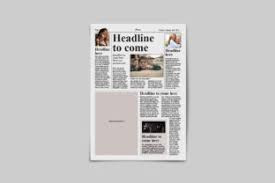 There is no standard size for this newspaper format. Tabloid Newspaper Template Grafik Von Denestudios Creative Fabrica