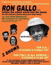 Euros (eur) to ron (ron) converter. Ron Gallo On Twitter Please Come To This Show By Staying Home Our Show Tomorrow Was Cancelled So We Will Play For Whole World From Home Via Broadcast On Instagram Live At