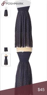 Wayf Size Small Dress Strapless Blue Geometric Knee Length