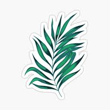 Free printable leaf coloring pages for kids. Printable Leaf Palm Stickers Redbubble