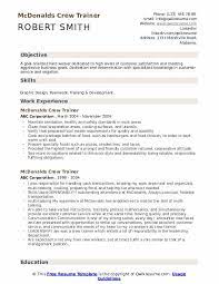 Find the best mcdonalds crew trainer resume examples to help you improve your own resume. Mcdonalds Crew Trainer Resume Samples Qwikresume