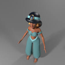 3d Princess Jasmine Rigged Model Princess Jasmine Model Jasmine
