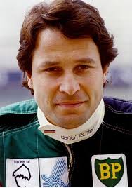 Philippe Alliot in the Skoal Bandit Ram Hart entertains the Silverstone  crowd during practice for the 1985 British GP