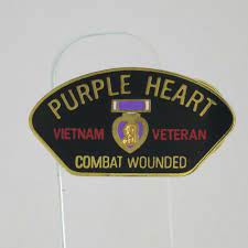 Vietnam Veteran Purple Heart Combat Wounded Tac Hat Lapel Pin Vietnam Veterans Purple Heart Veteran Hats